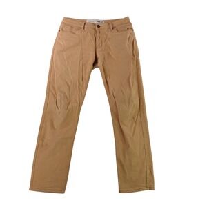 Barbell Apparel Chino Pants Mens 34 Tan Athletic Fit Performance Stretch Khaki